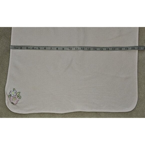 Baby Connection Flowers Pink Waffle Knit Cotton Thermal Baby Blanket 21x31 READ - Picture 8 of 10